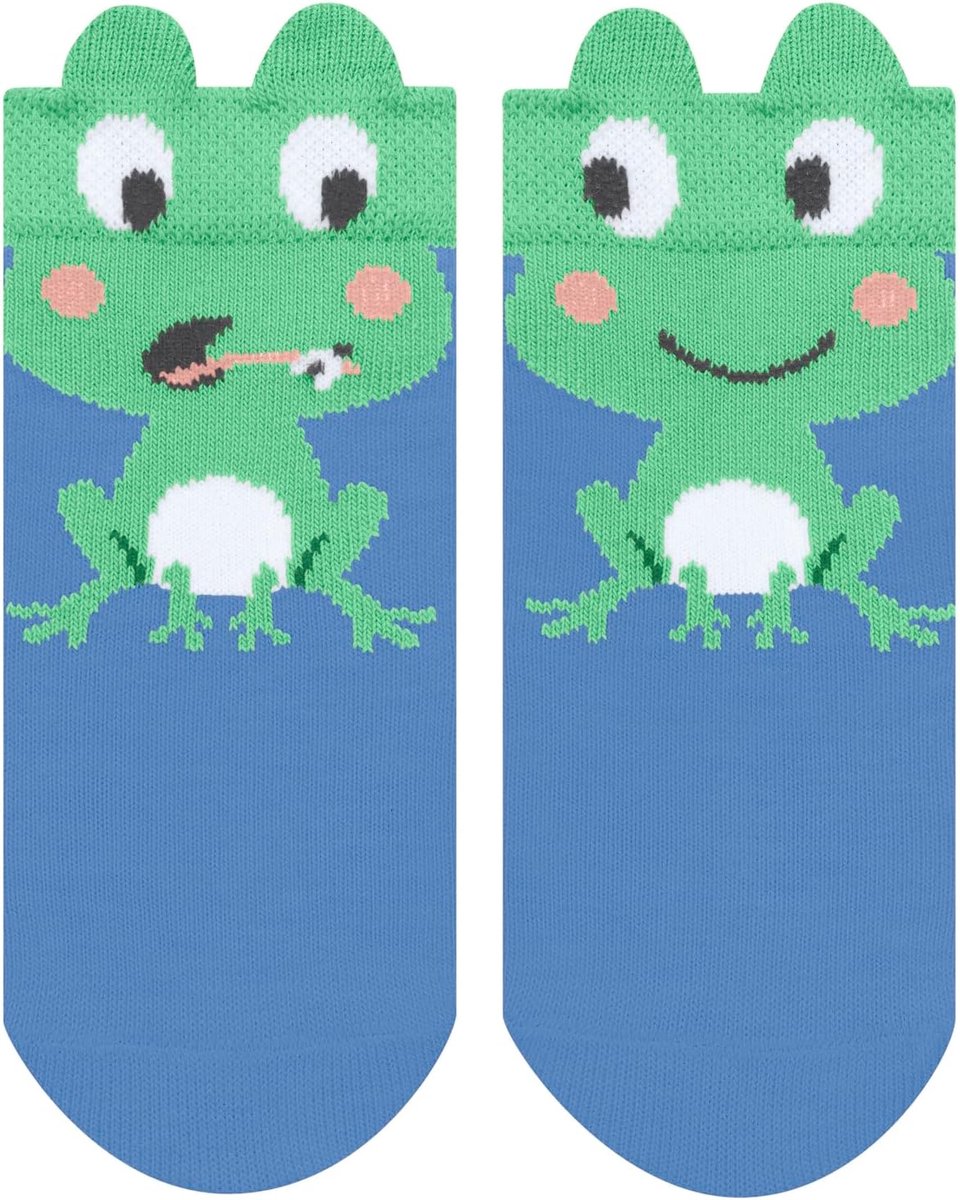 Babysokjes - Kindersokken - Dagelijks gebruik - Met vriendjes design - 1 pak - Blauw