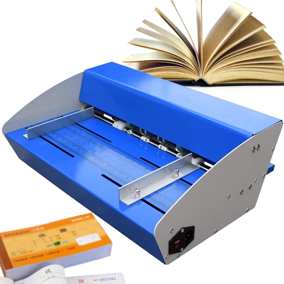 Elektrische vouwmachine - Papier perforator - Professionele afwerking - Multifunctioneel snijden - 46 cm breed - Zilver