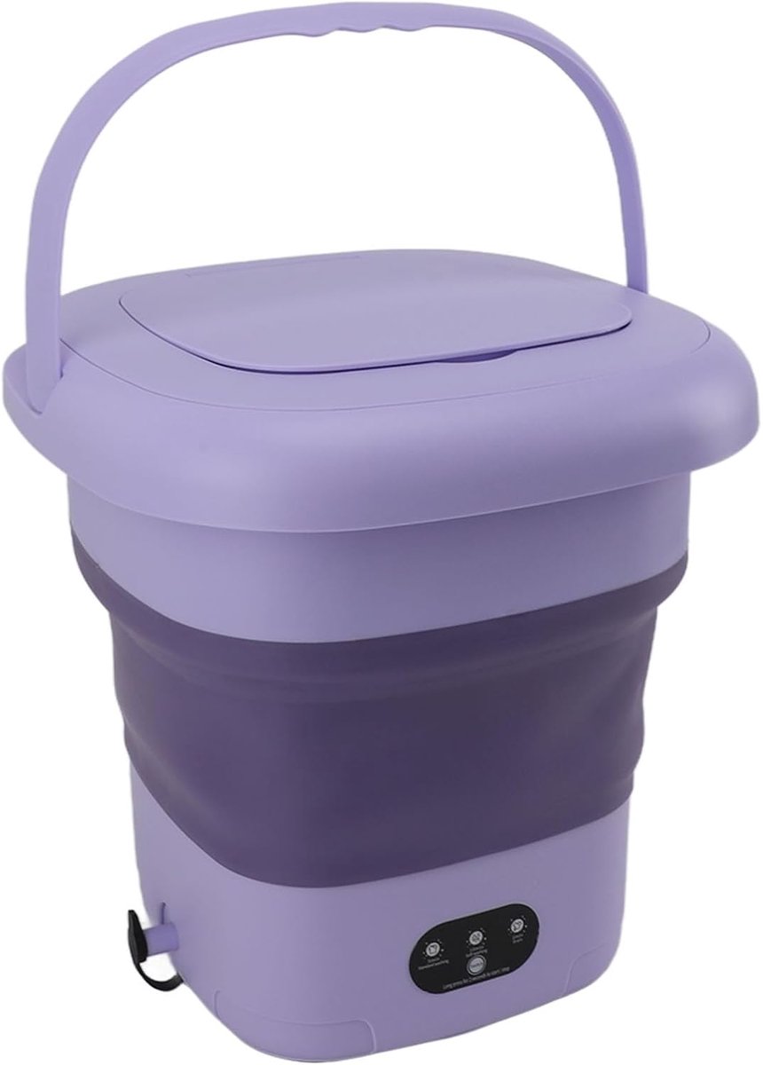 Mini wasmachine Opvouwbaar model Reizen en kamperen Geïntegreerde dehydrator 9L capaciteit Wit