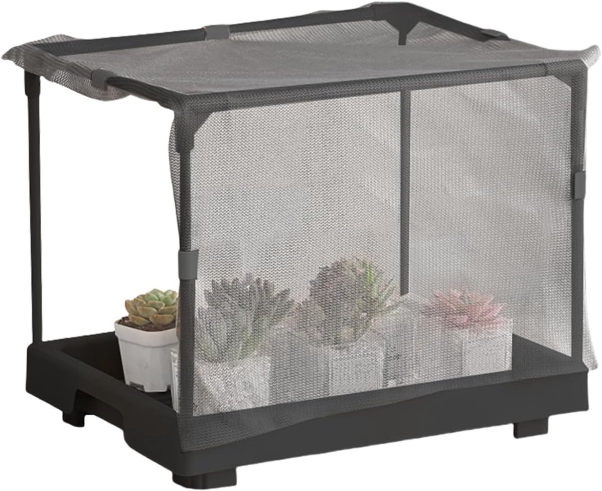 Mini kas binnen - Draagbare tuinplanken - Planten beschermen - Verhoogde basis - 35 x 27 x