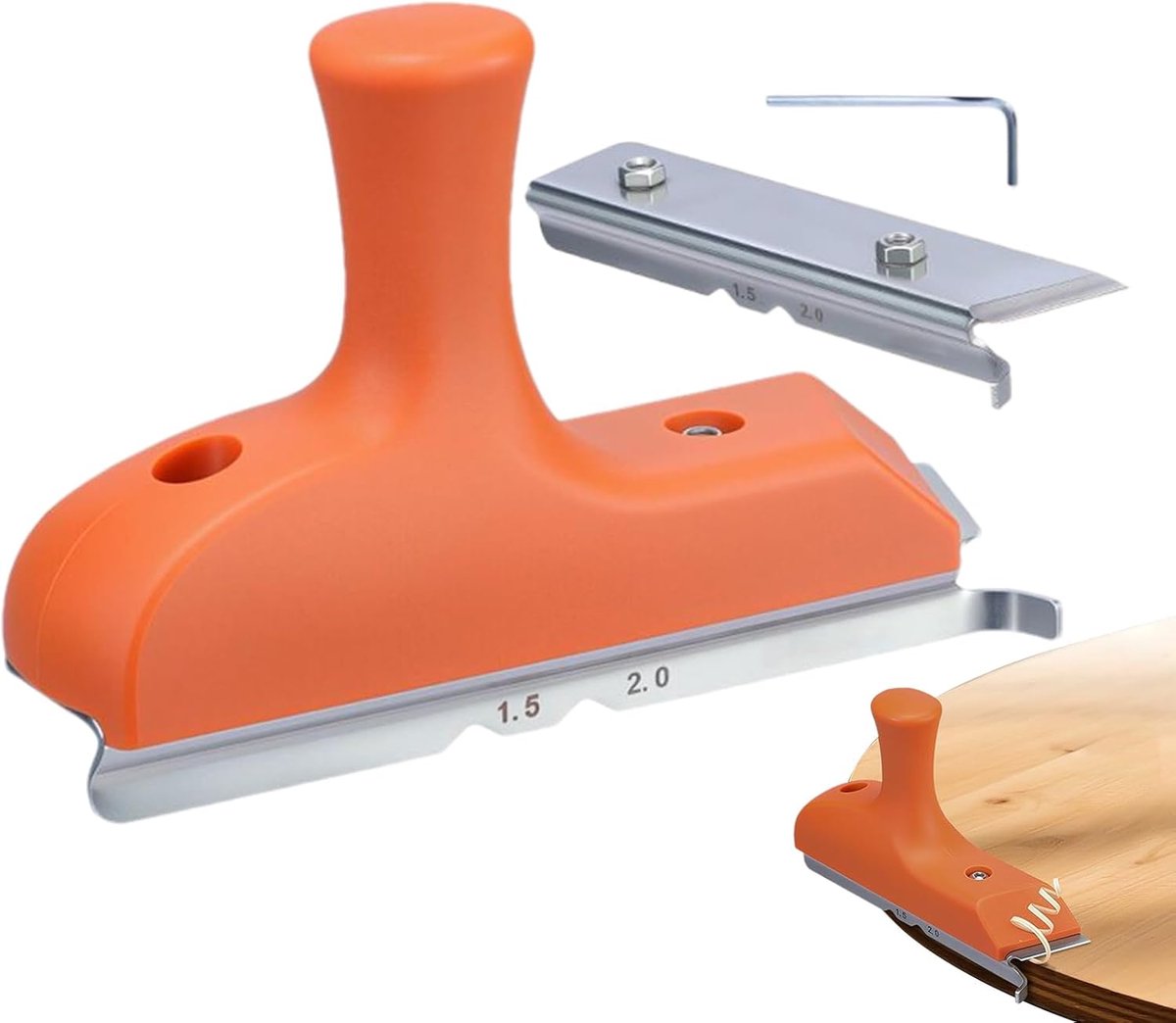 Fineerfrees Houtrasp - Randafwerker Trimmer - Meubelrenovatie Afwerking - Dubbele Radius Afschuining - 15 x 10 cm - Niet gespecificeerd