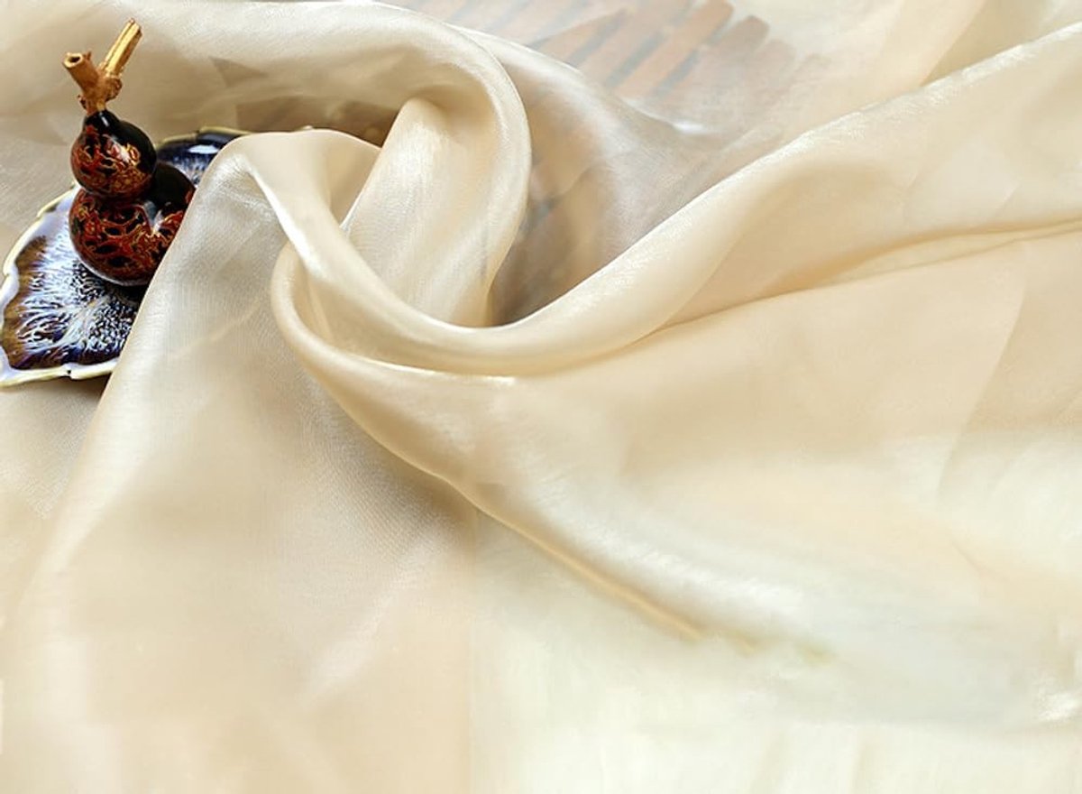 Dailygoods- Organza Stof - Transparante Stof - Decoratieve Stof - Naaiwerk - Bruidssluier - Verjaardag - 100 cm x 150 cm - Tule