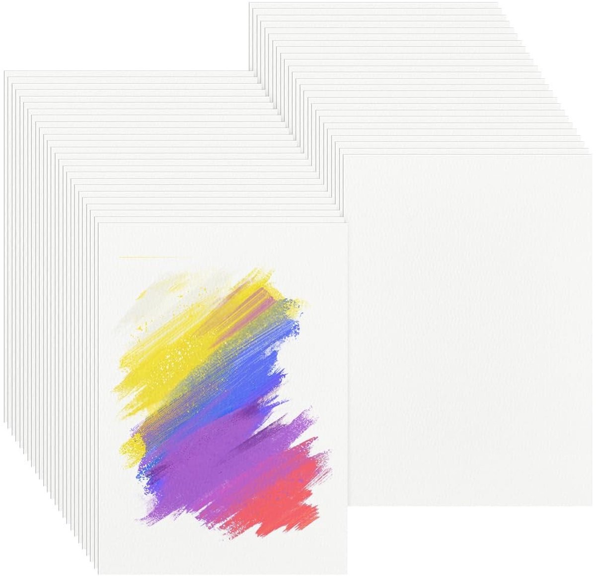 Dailygoods- Aquarelpapier 50 vellen 140 LB/300 g/m² - Katoenen Aquarelpapier - Waterverf Papier - 18 x 13 cm - Perfect voor Schilderen - Geschikt voor Kalligrafie en Knutselen - Schilderpapier