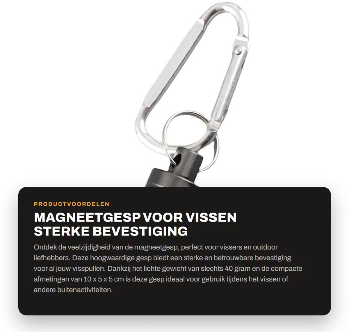 Dailygoods- Magneetgesp voor Vissen - Outdoor Accessoire - Veiligheid - Camping - Caravans - Gemakkelijke Bereikbaarheid - Visspeld