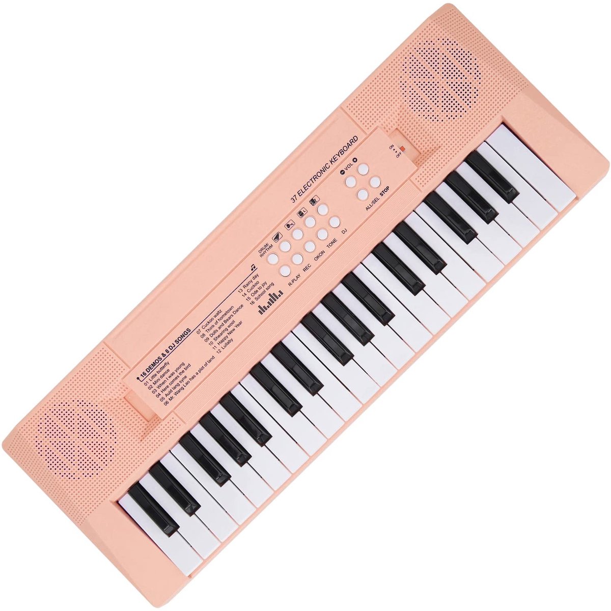 Dailygoods - Elektrische piano - 37 toetsen - Muzikaal speelgoed voor kinderen - Roze - Microfoon en geluidseffecten - Geschikt voor beginners - Kindv...