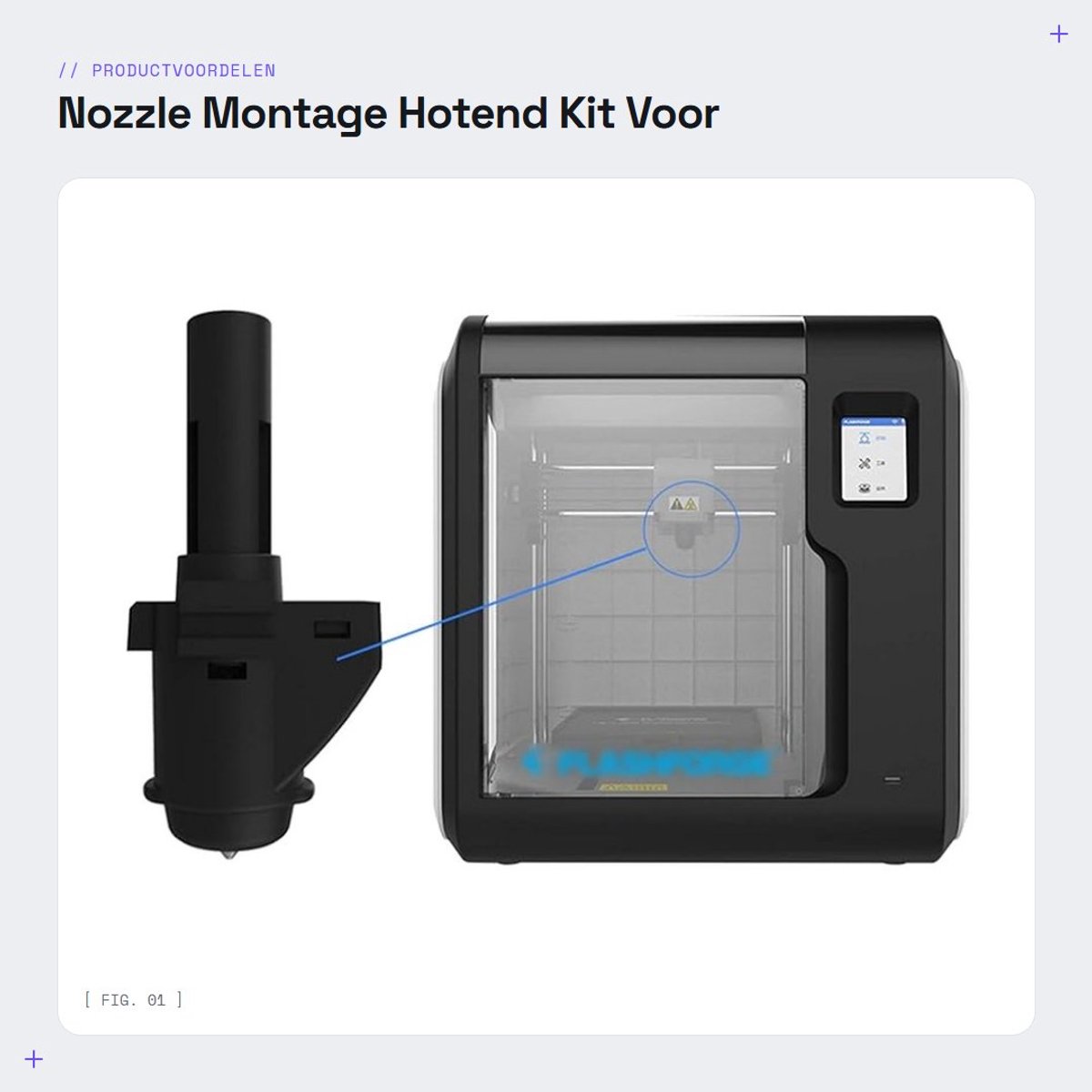 Dailygoods- Mondstuk Montage Hotend Kit - Gebitsprotecties - Nozzle - Adventurer 3 3D Printer - Eenvoudig te installeren - Hoge betrouwbaarheid