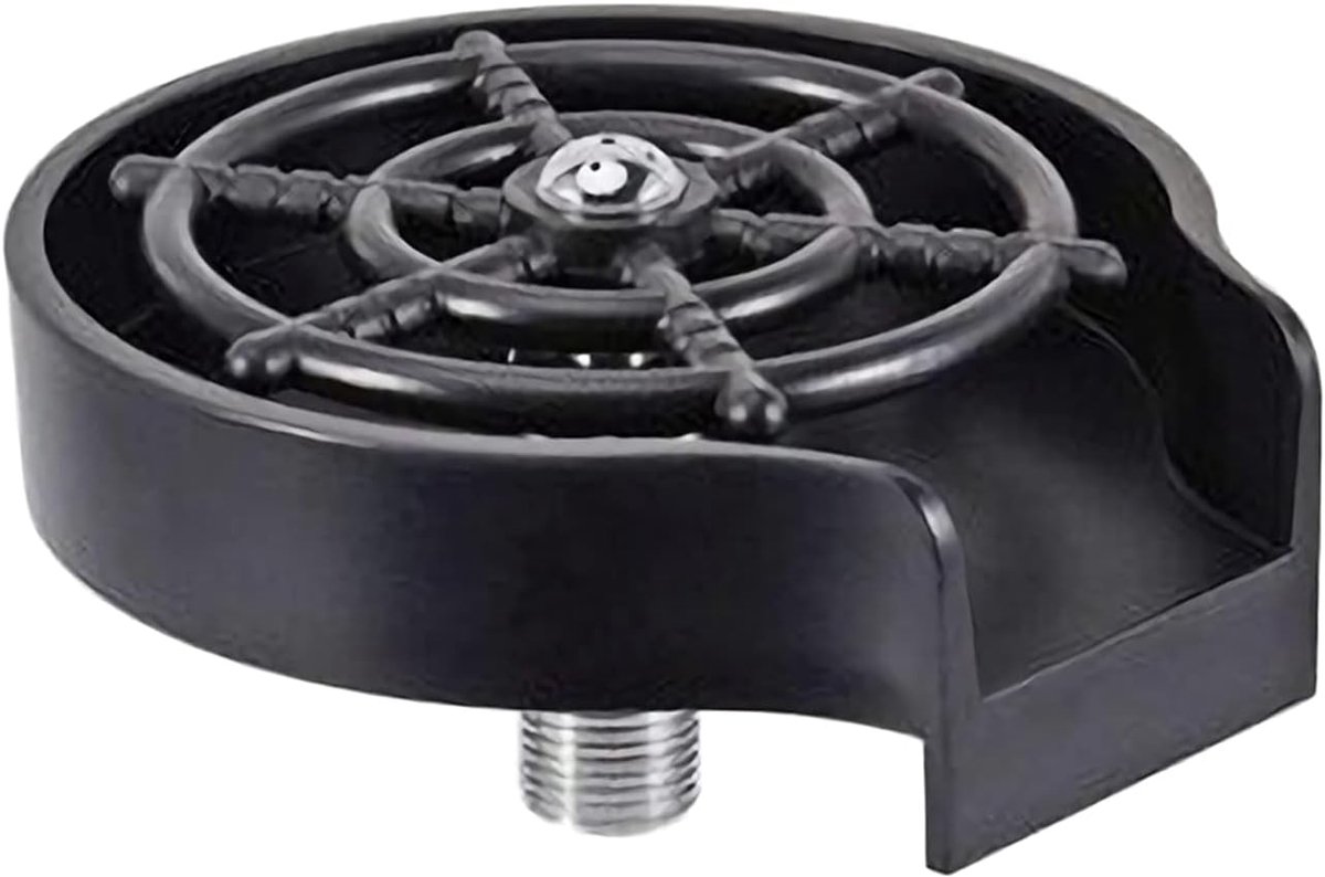 Glazenwasser - Automatische Bekerspoeler - Snel Glazen Reinigen - Multi-hoek Reinigingskop - 1-4 inch Diameter - Zwart