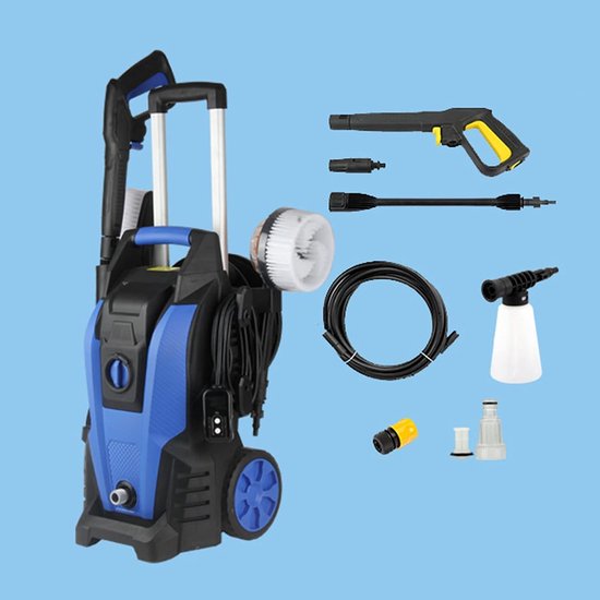Hogedrukreiniger - Huisreiniger Krachtig - Terras en Auto Wassen - 1800W Motor - 1 stuk - Grijs — afbeelding 3