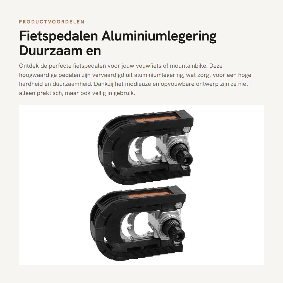 Dailygoods- Fietspedalen Aluminiumlegering - Opvouwbaar - Zwart - Slipweerstand - Duurzaam - Afmetingen 10x7,1x3 cm - Fietsaccessoires