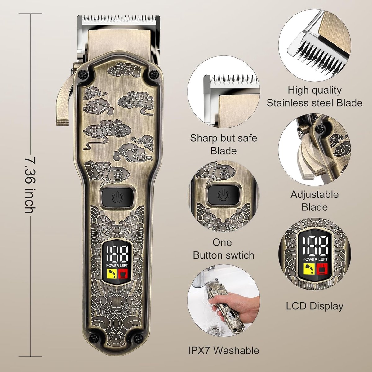 Professionele Trimmer Set - Baard Trimmer - Haar Stijlen - 3-in-1 Functie - 8-25 mm - Zwart