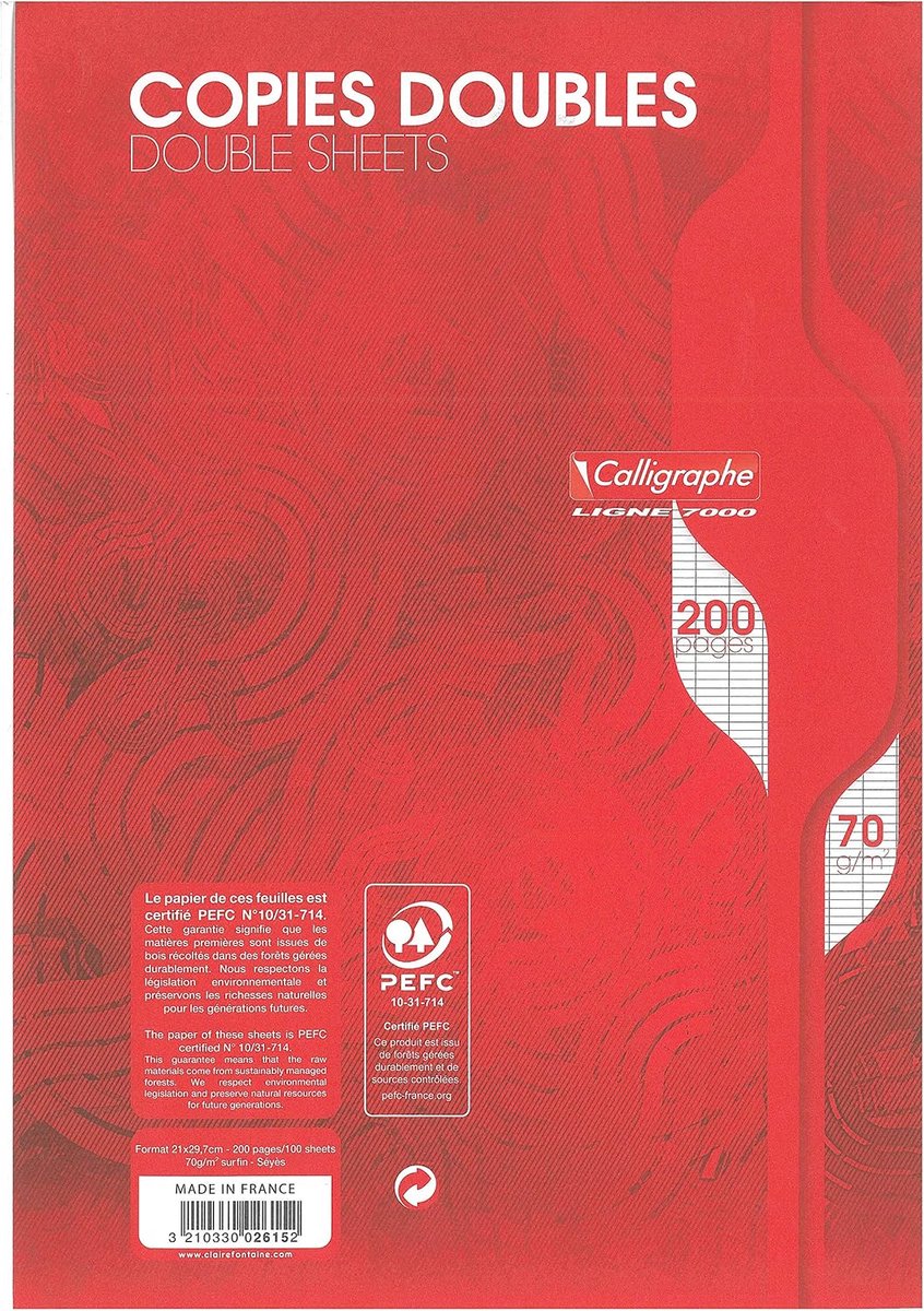 Grote Notitieblokken - Papier A4 - Schrijven Notities - Duurzaam Bosbeheer - 21x29.7 cm - Rood