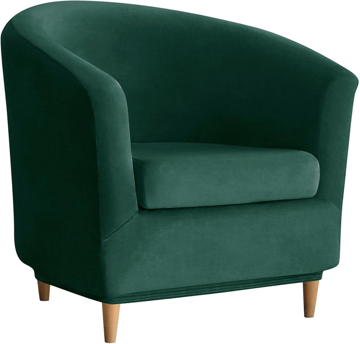 Stoelhoezen Set - Fauteuilhoezen - Meubels Beschermen - Zachte Fluweel Stof - 2 Delig - Donkergroen