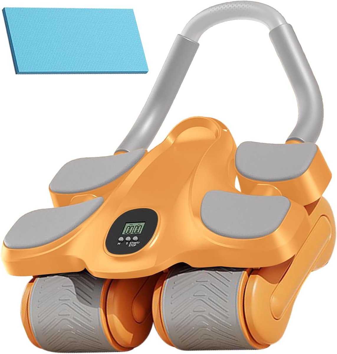 Buikwiel met Steun - Core Trainer - Buikspier Training - Met Elleboogsteun - Compact Opvouwbaar - Oranje
