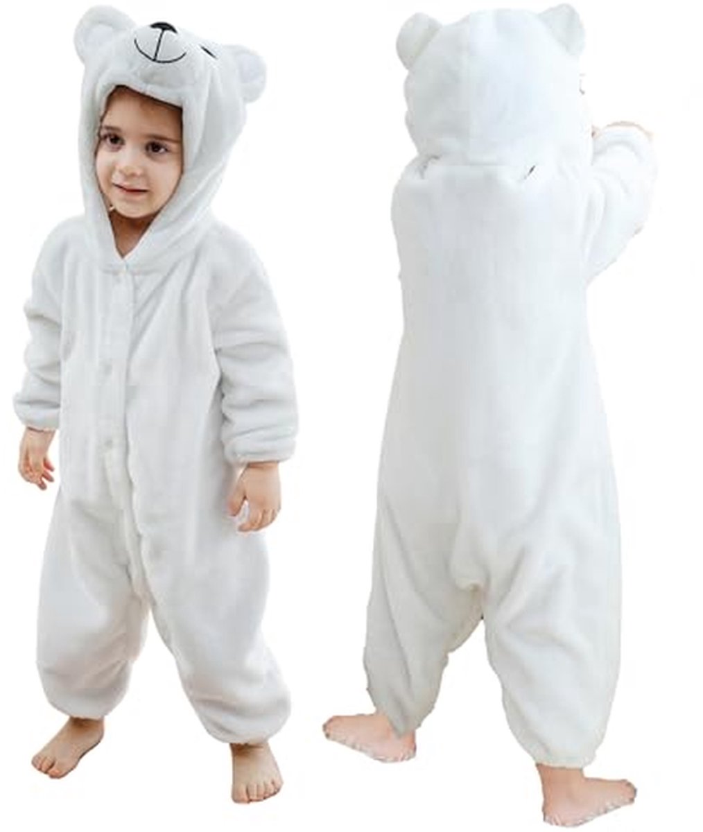 Baby Romper - Dierenoutfit Jumpsuit - Warm Aankleden - Zacht Flanel Materiaal - 0-36 Maanden - Meerkleurig