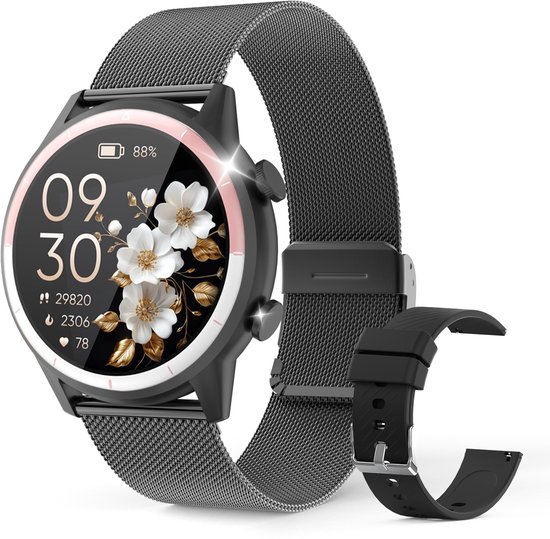 Smartwatch – Nieuw dameshorloge – 1,39-inch scherm – Sporthorloge voor dames – Bellen en gebeld worden – Slaapregistratie en stappenteller – Compatibel met Android 5.0 of hoger / i…