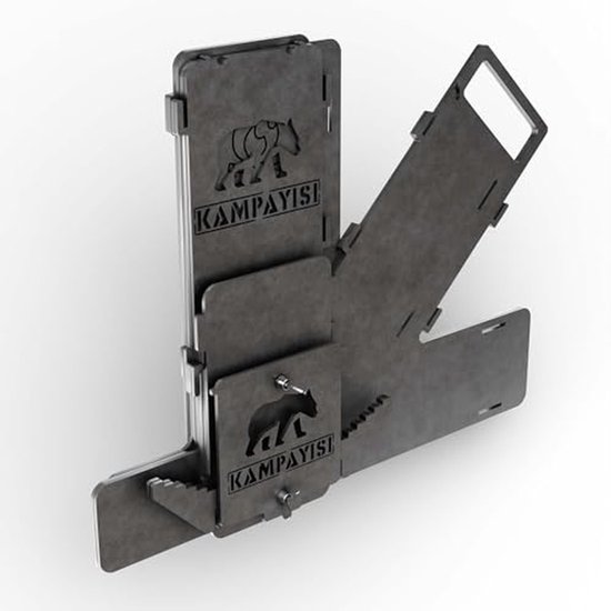 Camping Fornuis - Draagbare Kachel - Buiten Koken - Opvouwbaar Ontwerp - 188 cm - Grijs — afbeelding 3