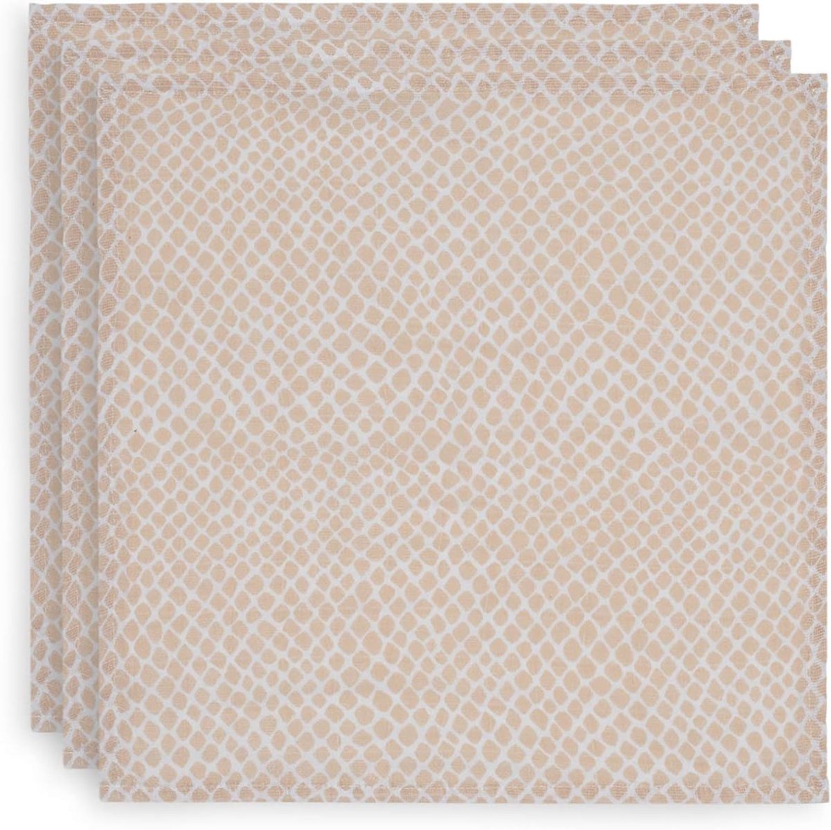 Hydrofiele Doeken - Monddoekjes Baby - Voeden en Verzorgen - Zacht Absorberend Katoen - 3 Stuks 31x31cm - Lichtroze Slangmotief