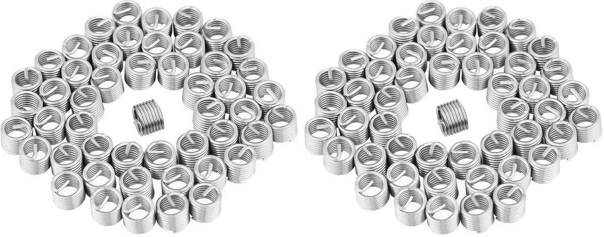 Dailygoods- Draad Inzetstukken 100 Stuks - Roestvrijstalen Schroef M8 - Spiraalvormig - Draadverbetering - Slijtvastheid - Verbeterde Verbindingssterkte - Schroefdraadinsert