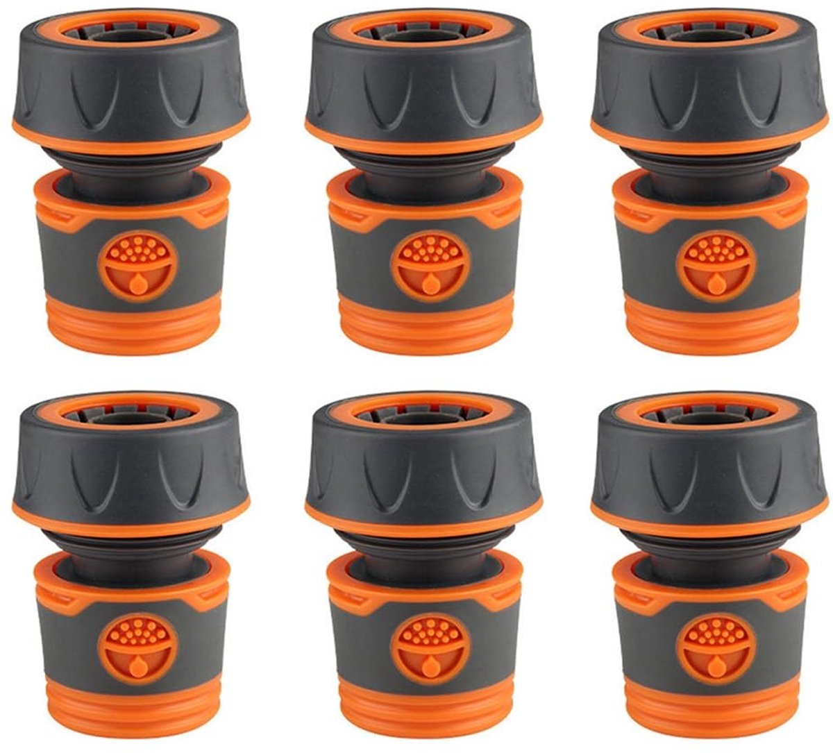 Dailygoods- Slangkoppeling 6 stuks - Tuinslangconnector - Slangaansluiting 3/4 inch - Kunststof - Flexibel - Waterdicht