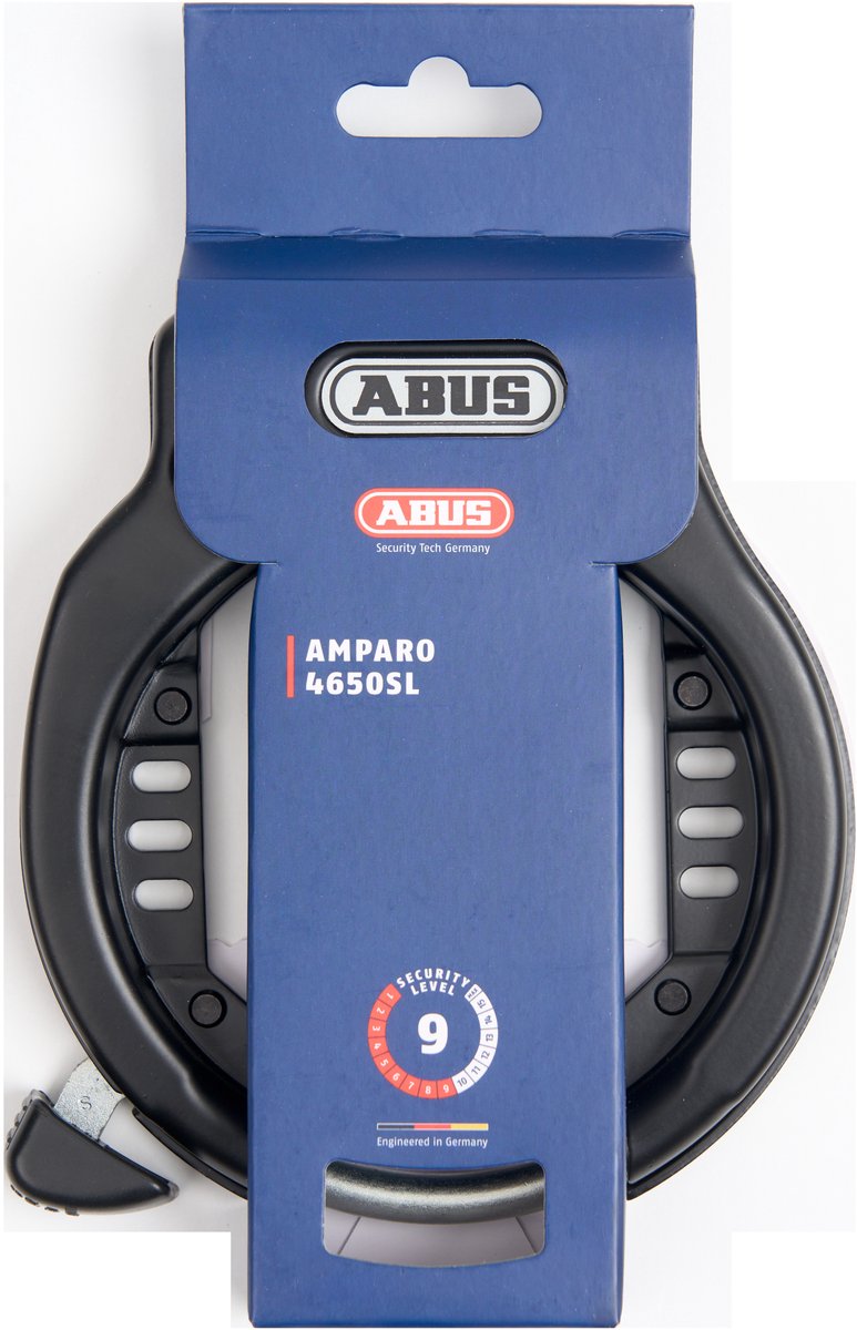 Fietsslot ABUS Ringslot - AMPARO 4650SL (hangverpakking) - Security level 9 - ART 2 - Geschikt voor elektrische fietsen en stadsfietsen