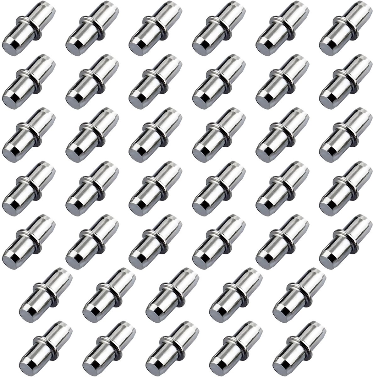 Dailygoods- Plankdragers 40 Stuks - Plankdragers Cilindrisch - Eenvoudig te Installeren - Binnendiameter 5 mm - Lengte 16 mm - Duurzaam en Modern Ontwerp - Plankpennen