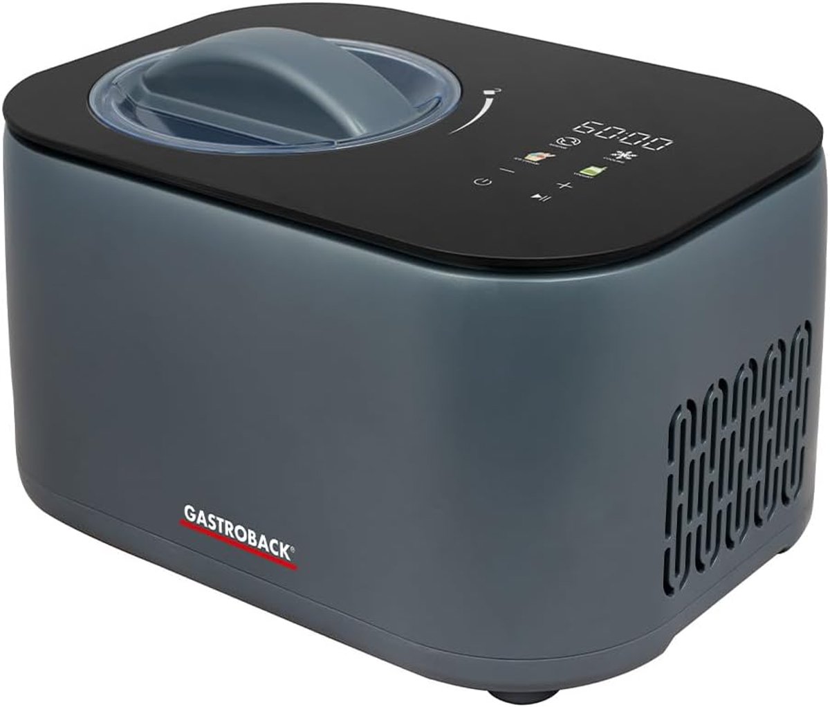 IJsmachine met Compressor - Yogurtmaker Sorbetmaker - Thuis Desserts Maken - 2-in-1 Functie - 1 Liter Capaciteit - Zwart