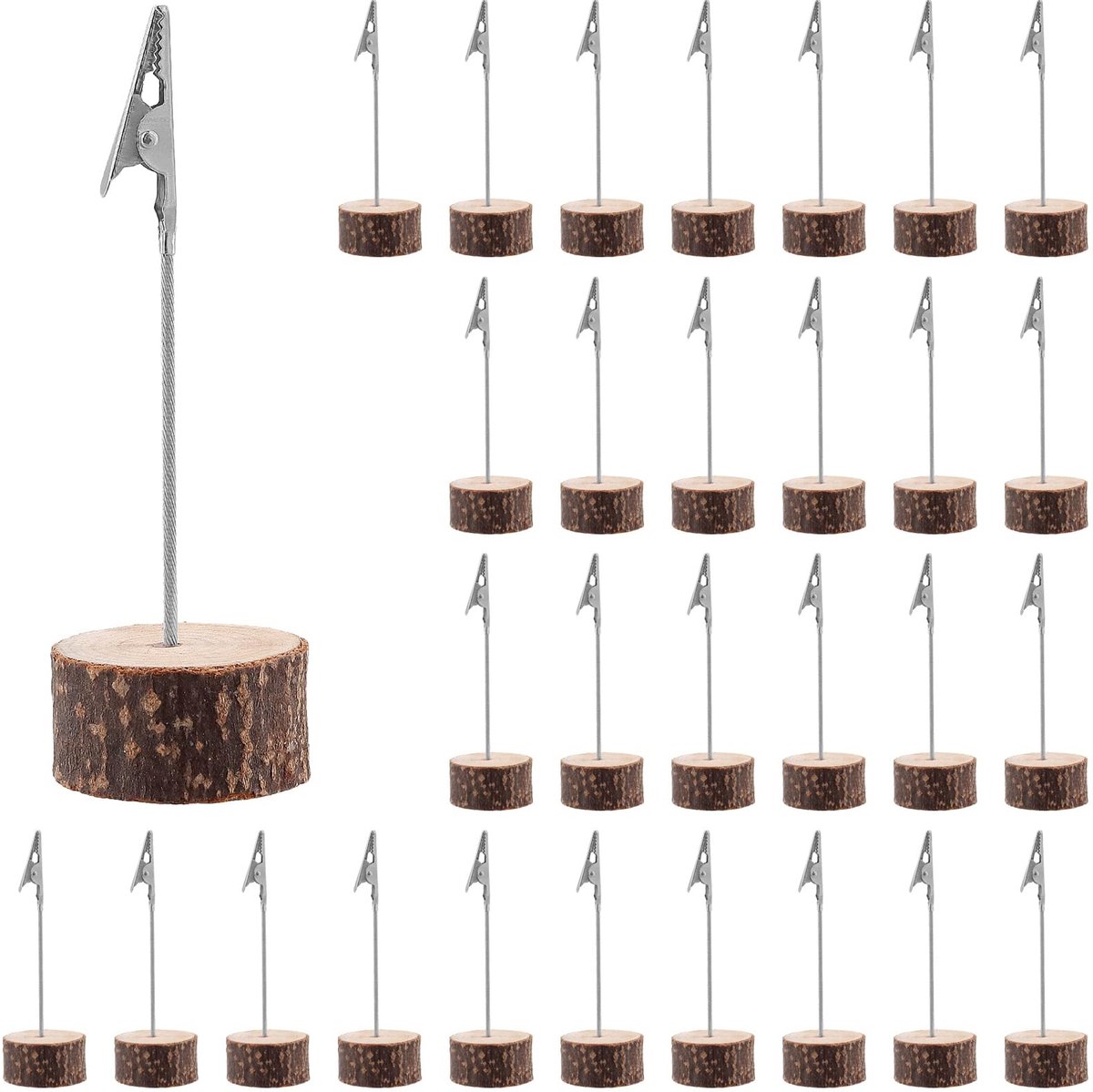 Dailygoods- Fotohouder Houten - 30 Stuks - Fotohouder met Klemmen - Kaartenhouder - Ansichtenhouder - Stabiliteit - Duurzaam Materiaal - Kaarthouder