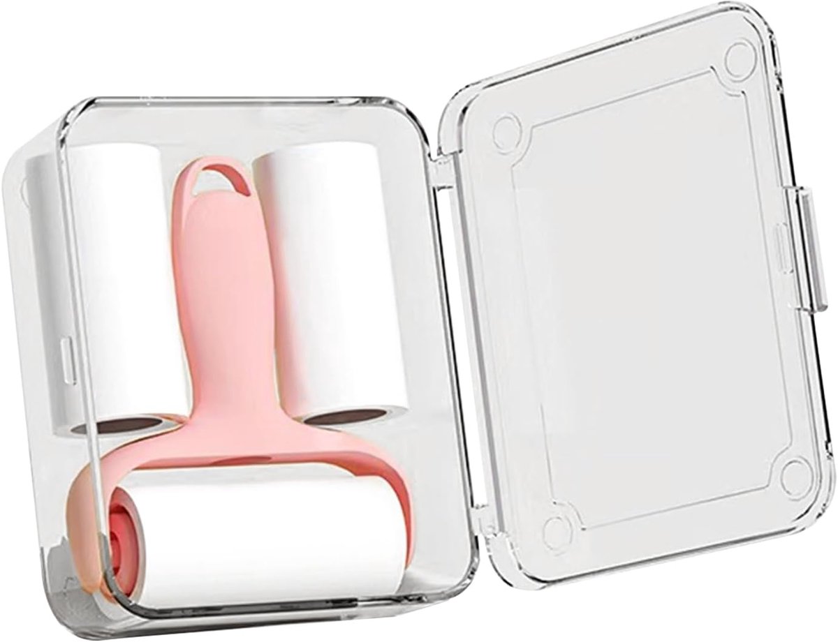 Draagbare Pluisroller - Reis Pluisverwijderaar - Kleding Reinigen - Met Opbergdoos - Compact Formaat - Roze