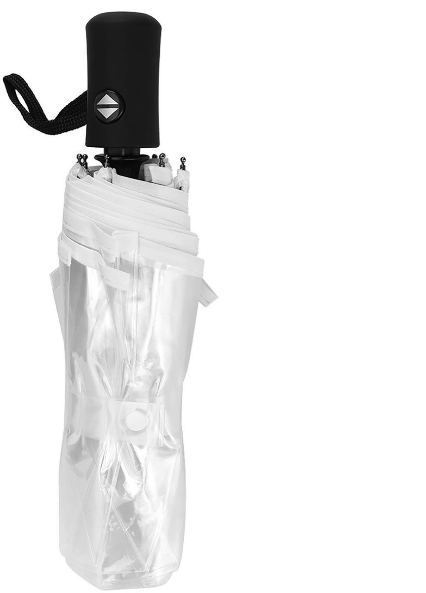Dailygoods- Paraplu Automatisch - Opvouwbaar - Transparant - Antislip Handgreep - Schokbestendig - Lichtgewicht - Regenbescherming