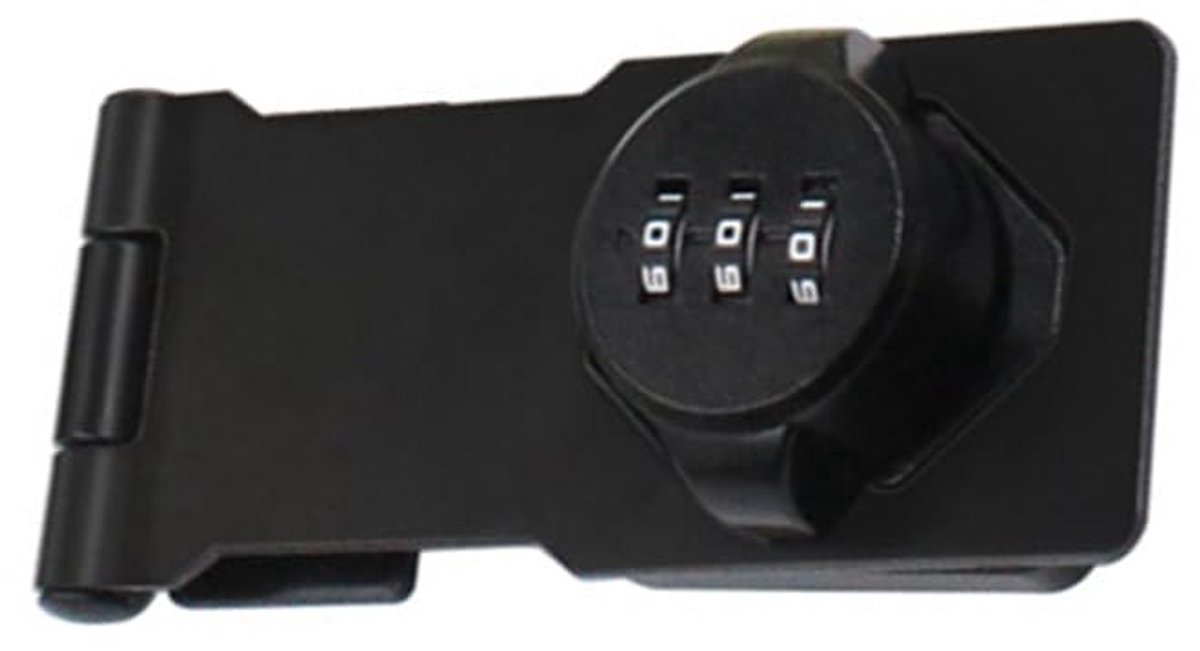 Dailygoods - TA-VIGOR 4,5 inch kast wachtwoord hasp lock vergrendeling, 3-cijferige combinatie wachtwoordcode privacy locker draaiknop deurslot voor schuren, badkamer, laden en kantoor archiefkasten, zwart
