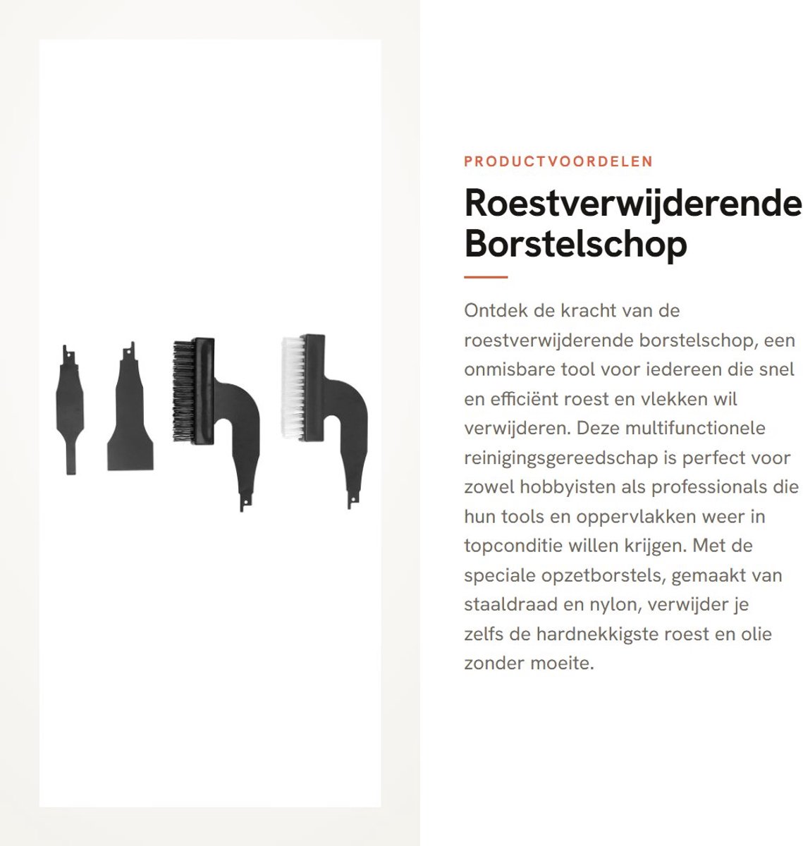 Dailygoods - Roestverwijderende Borstelschop - Multifunctioneel Reinigingsgereedschap - Geschikt voor Roest en Vlekken - Elektrisch Nylon Penseel - Ze...
