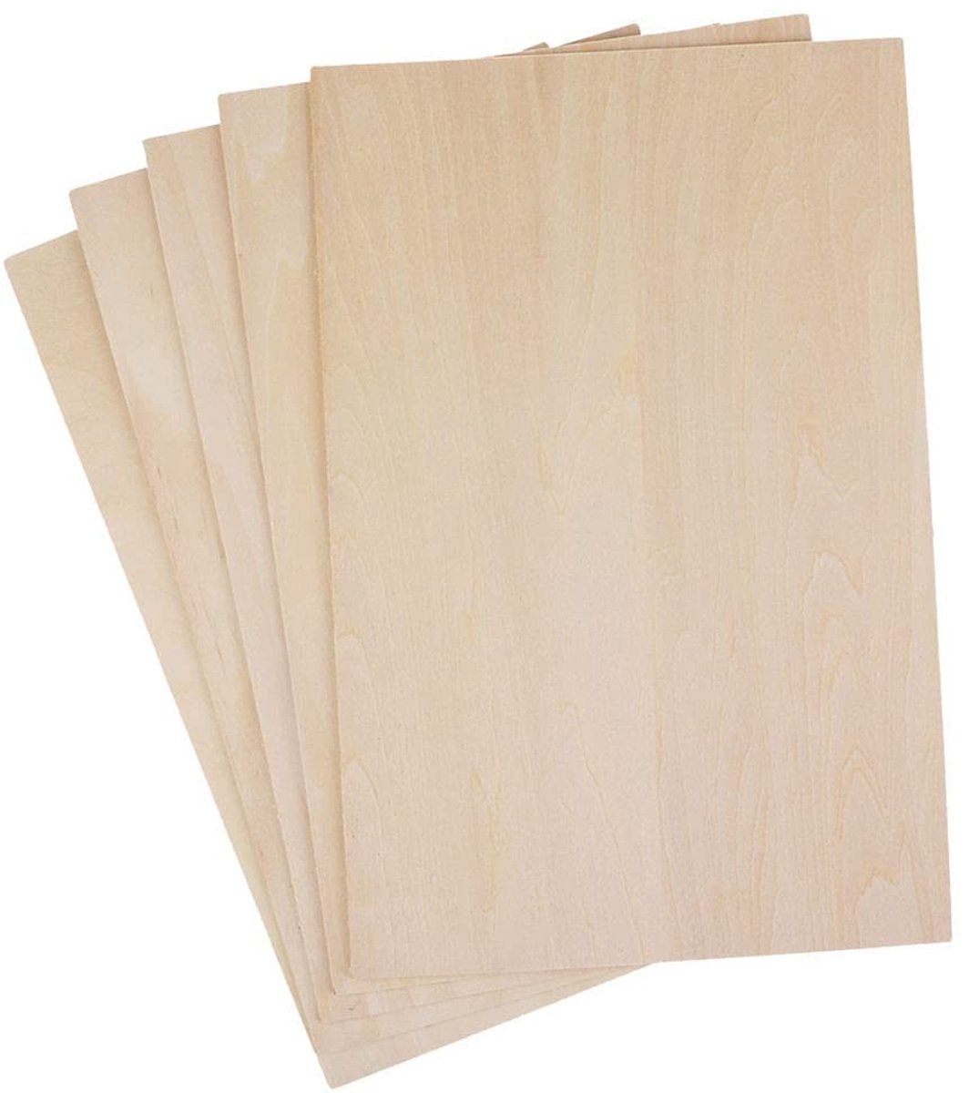 Dailygoods- Balsa Houten Vellen 10 Stuks - 50x200x1,5mm - Natuurlijke Houtkleur - Lichtgewicht - Voor DIY Ambachten - Glad en Braamvrij - Houtplaten