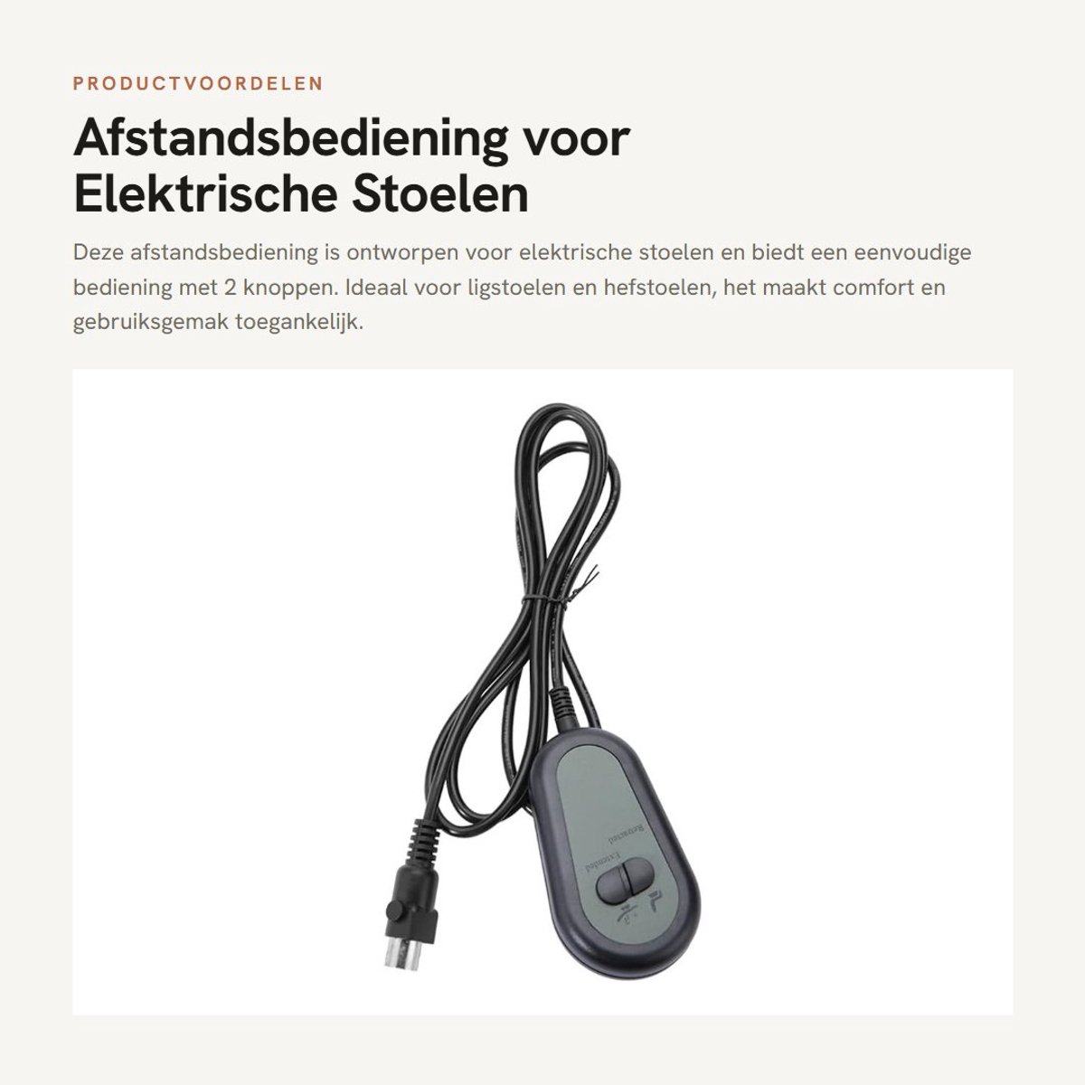 Dailygoods - Afstandsbediening voor Elektrische Stoelen met 2 Knoppen