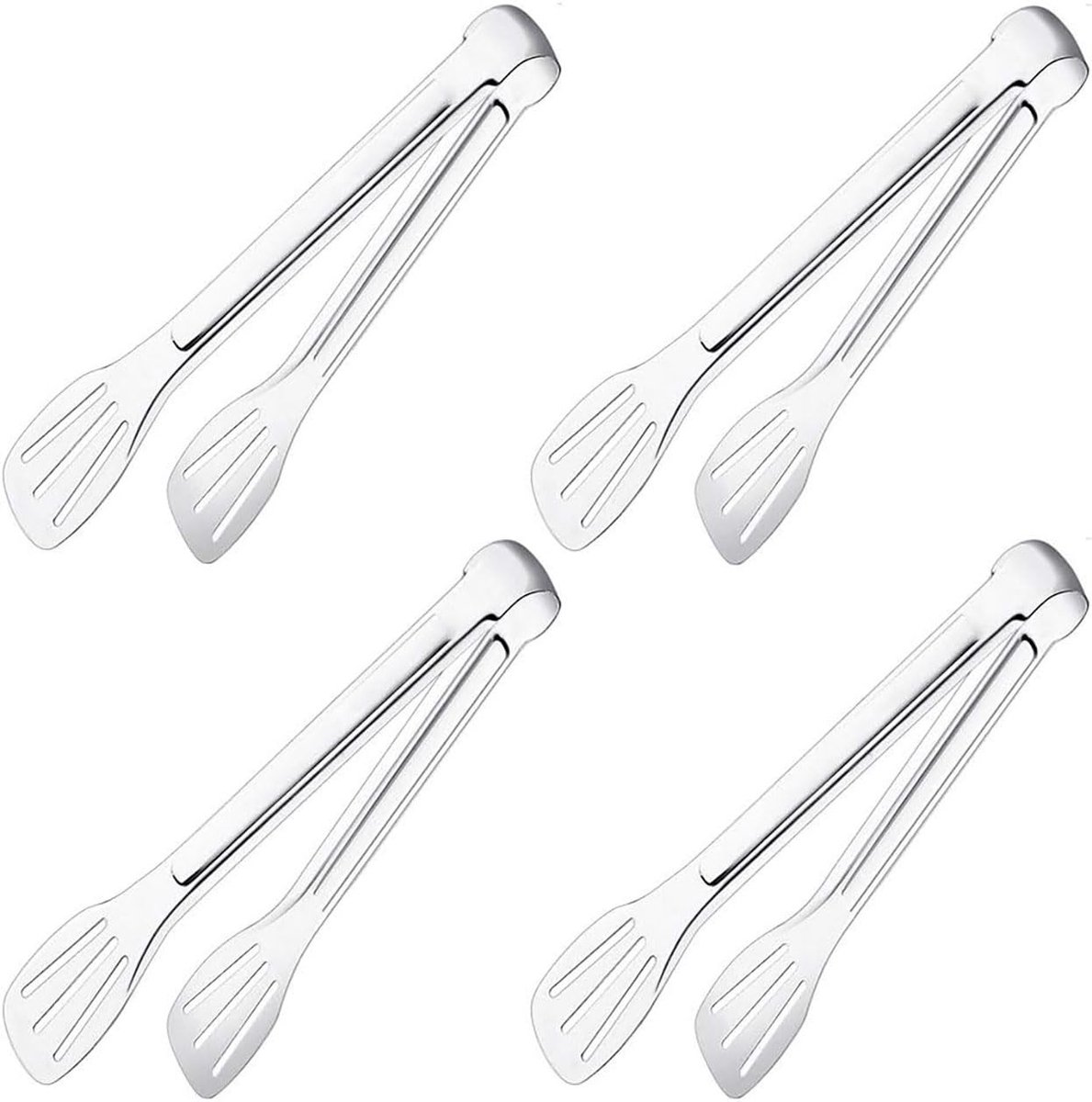 Dailygoods - Roestvrijstalen serveertang - 4-delige multifunctionele set