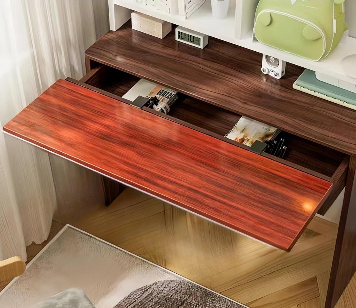 Bureau Extender - Werkplek Vergroter - Meer Werkruimte - Clip-On Installatie - 20-100cm - Rood