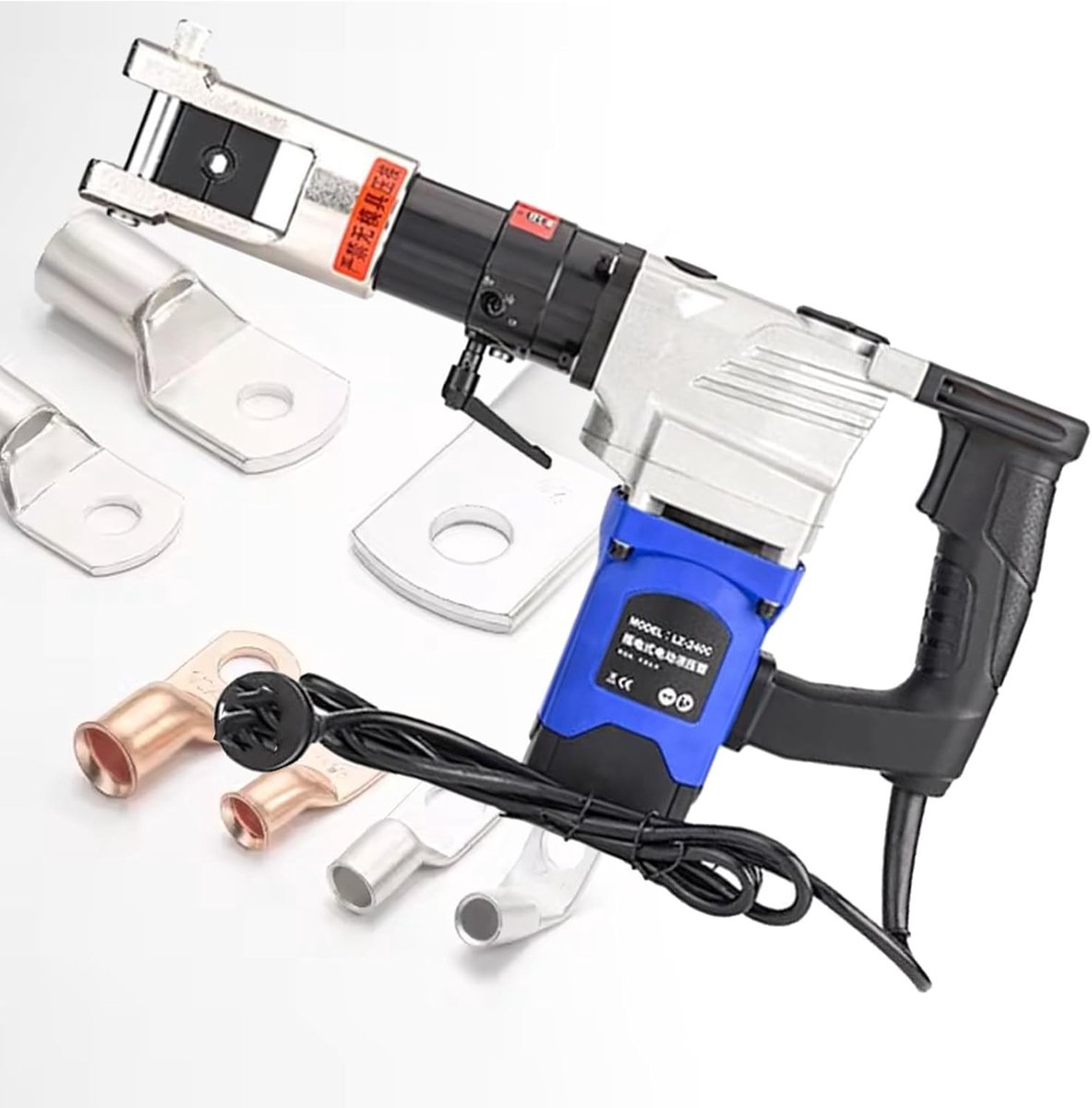 Hydraulische Krimptang - Draadkrimper - Kabels Aansluiten - Krachtige Elektromotor - 10-400 mm² - Grijs