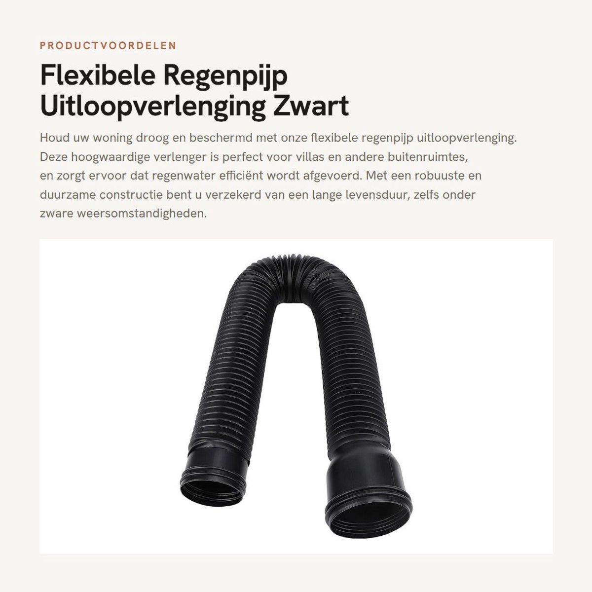 Dailygoods- Afvoerpijp Verstelbare Lengte - Afvoerslang - Gootafvoer - Flexibel - Robuust 
