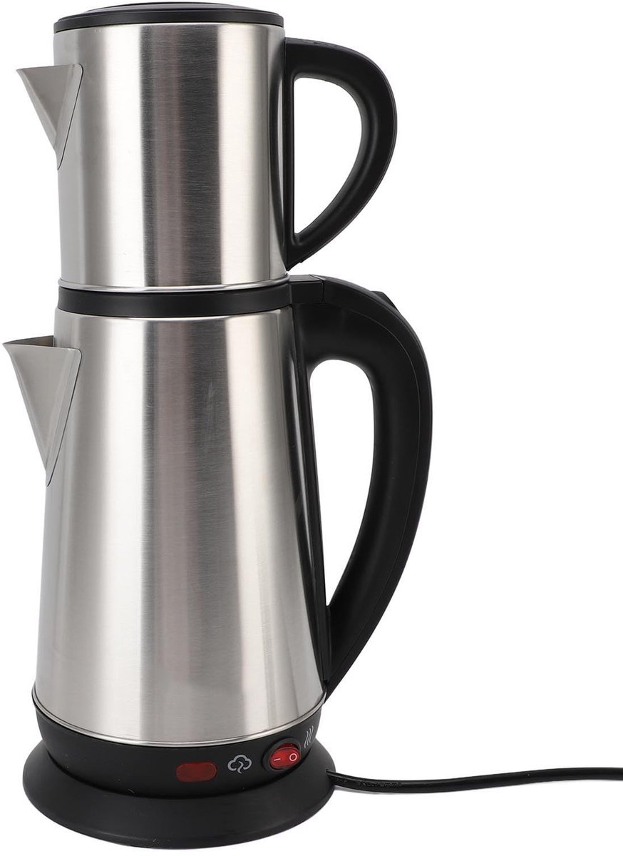 Dailygoods- Theepot Roestvrijstaal - Theemaker Elektrisch - Theepot met Warmte Handgrepen
