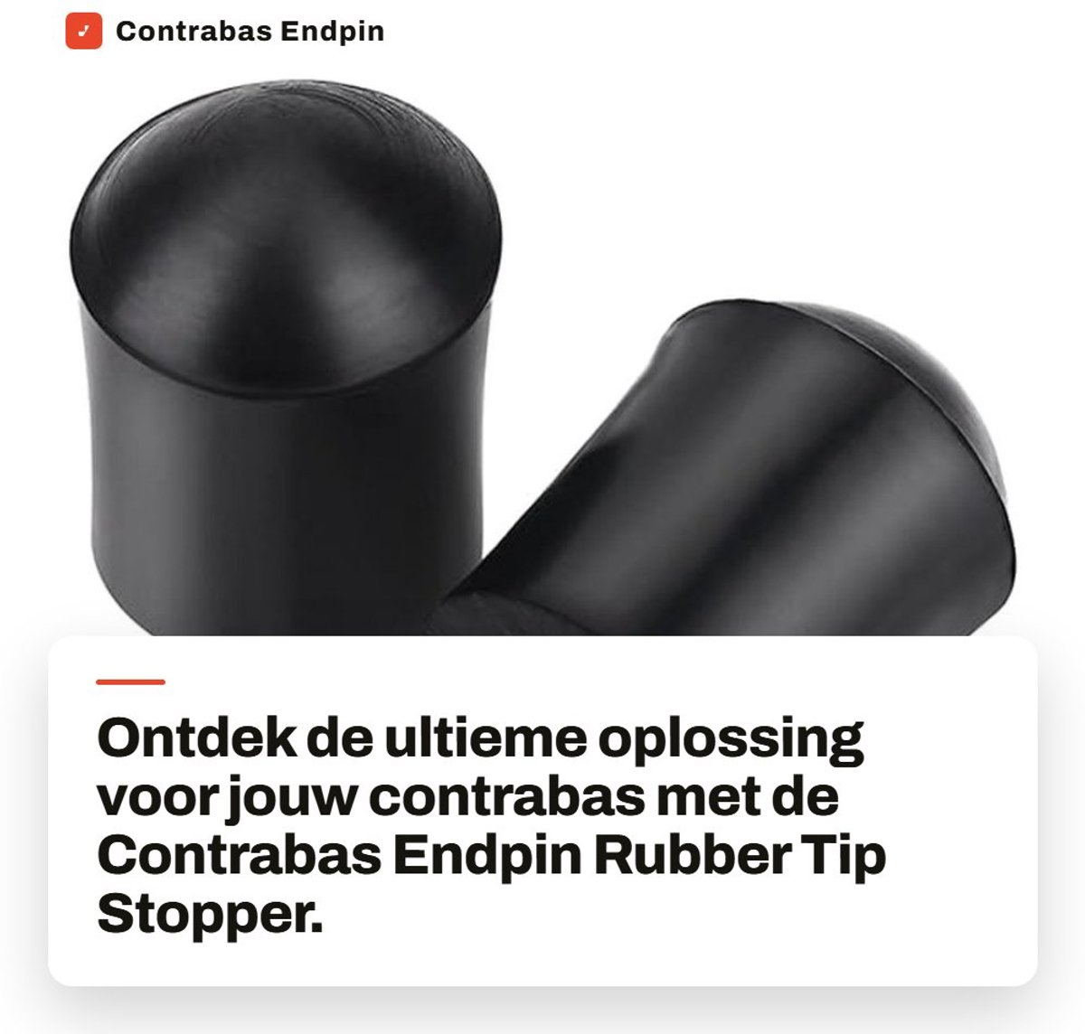 Dailygoods- Contrabas Eindpin Rubber Tip - 2 Stuks - Antislip - Vloerbescherming - Langdurig Gebruik - Vermindert Ruis - Contrabasaccessoire
