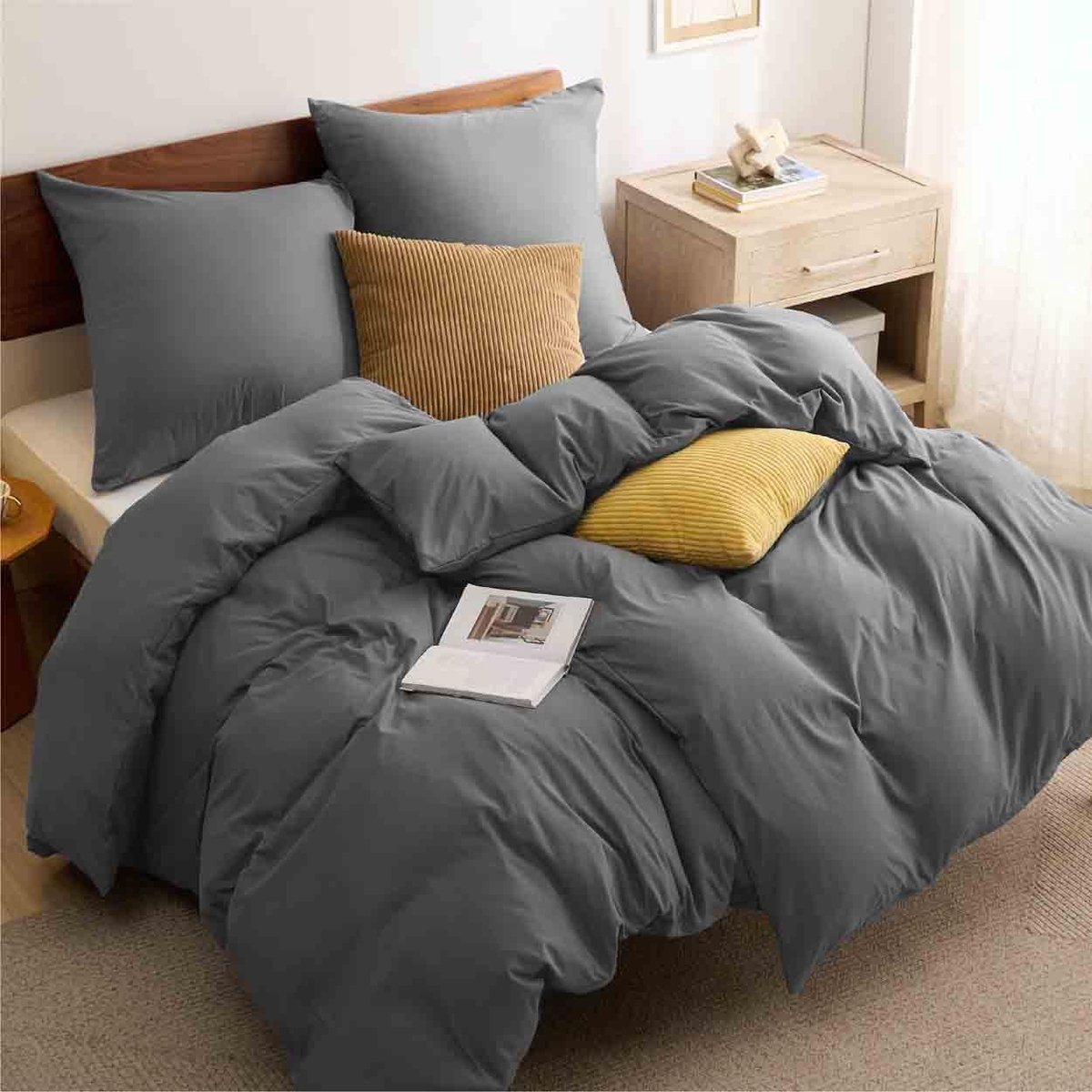 Dailygoods- Beddengoed 135 x 200 cm - 4-delig - Dekbedovertrekken/Kussenslopen - Microveze