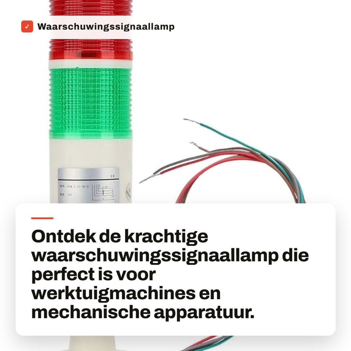 Dailygoods- Waarschuwingssignaallamp 24V - Rood/Groen - Hoorbaar Alarm - Sterk Materiaal - Geschikt voor Werktuigmachines - Heldere/Luidere Geluid - Signaallamp