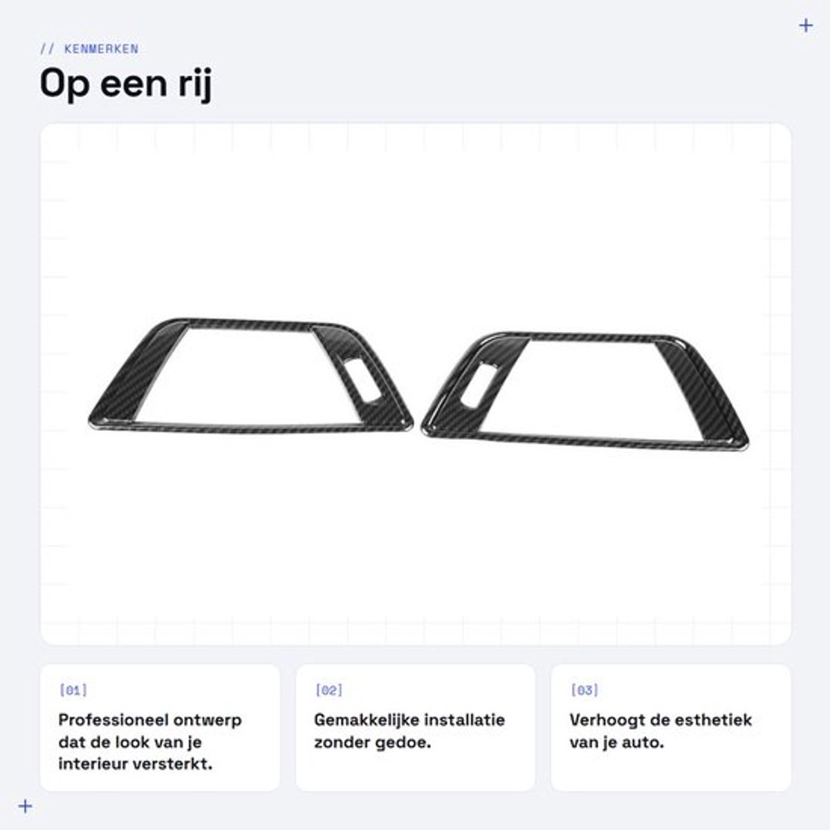 SolidChoice - Air Vent Trim in Carbon Fiber Stijl