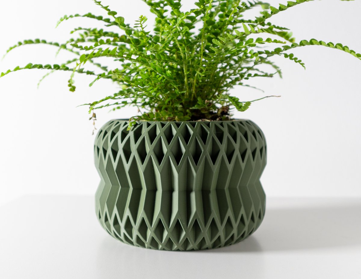 Skushy Rydan Bloempot - Moderne Designpot voor Kamerplanten - Sculpturale Plantenpot voor Woonkamer en Kantoor - Premium Woondecoratie