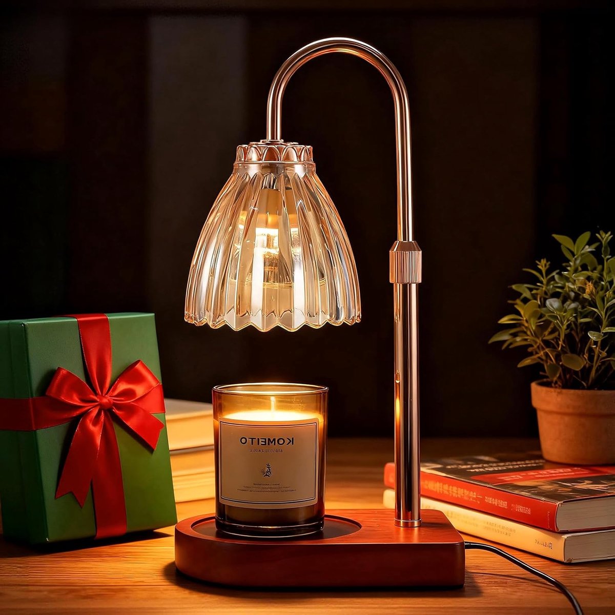 SnelShoppen - Kaarsenwarmer Lamp met Dimmer - Elektrische Kaarslamp met Timer voor Sfeer, LED Licht, Dimbaar, Geschikt voor Thuis, Feest, Keuken, Woon