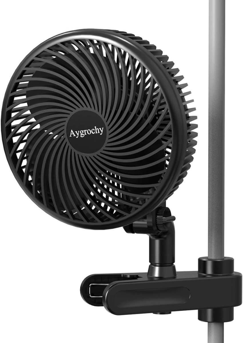 SnelShoppen - Grow Fan met Clip, EC Motoren, 10 Snelheden, Slimme APP Controle, IP 44 Bescherming, Oscillerende Kweekventilator voor Tent