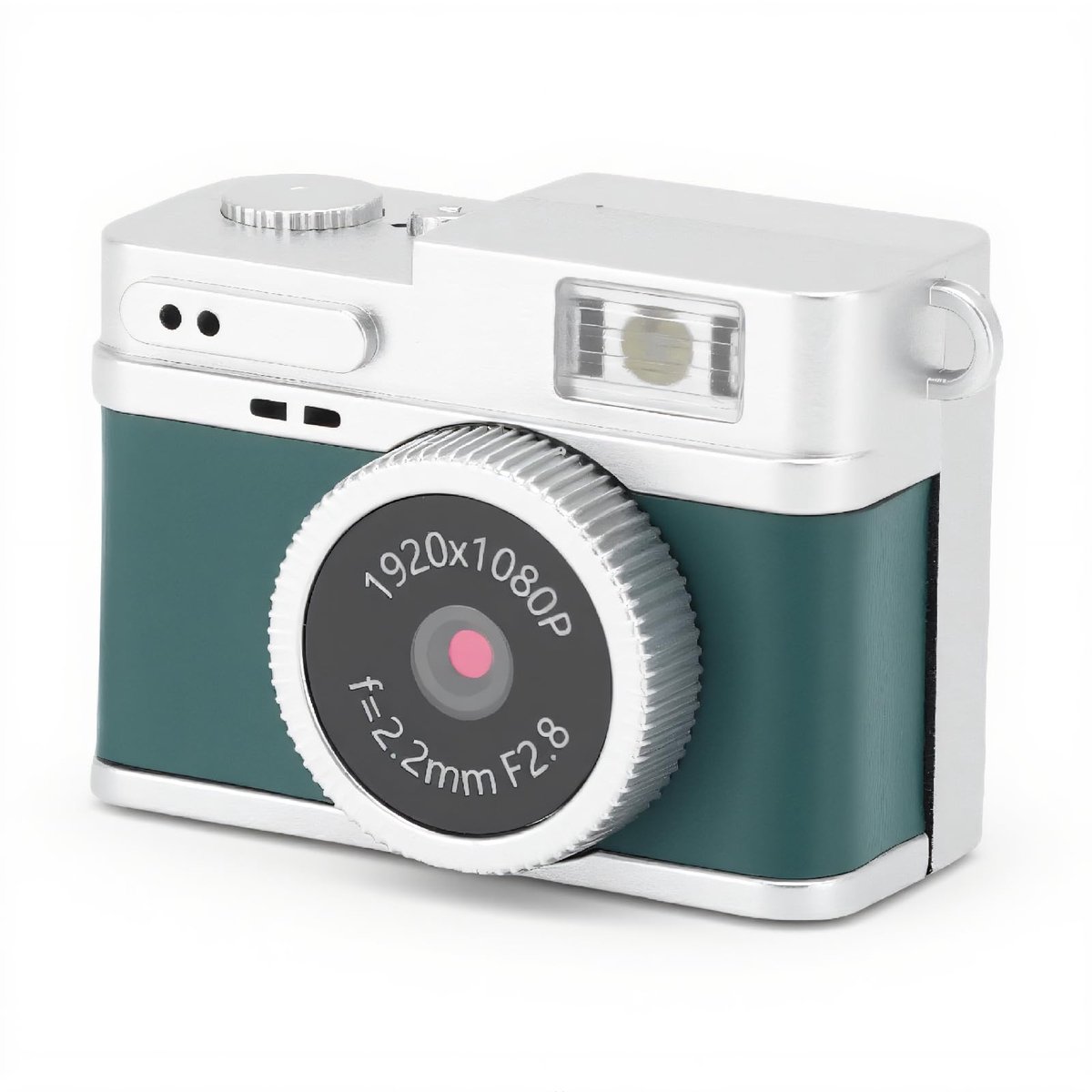 SnelShoppen - Goshyda Mini Keychain Camera FHD 1080p 2MP Retro Digitale Camera Compacte Videocamera met Flitslicht voor Reisfotografie Groen