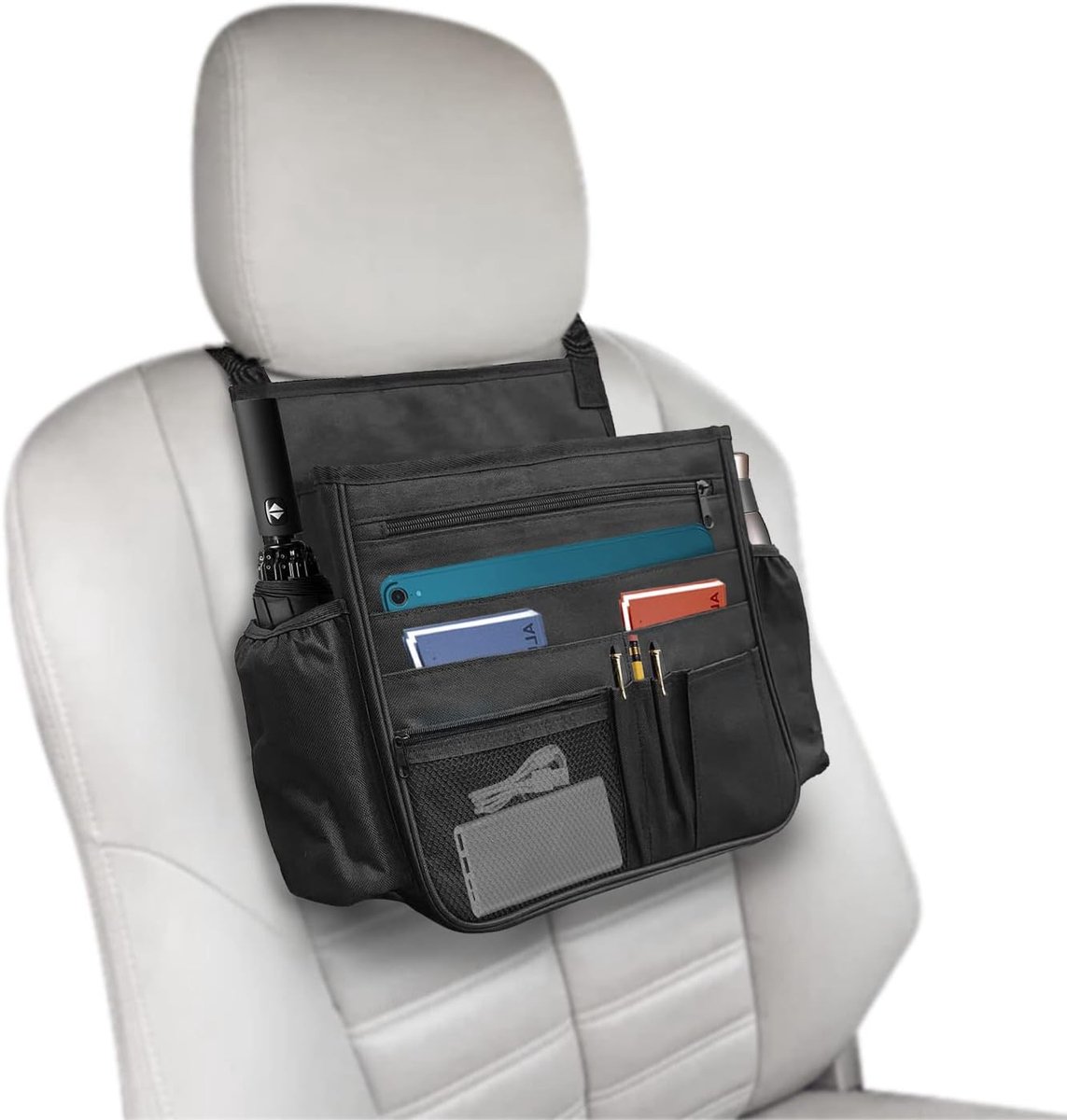 SnelShoppen - Auto-organizer, Rugleuningbescherming, Opbergtas voor Passagiersstoel, Autostoelorganizer voor Kinderen, Vrachtwagencabine Organizer met