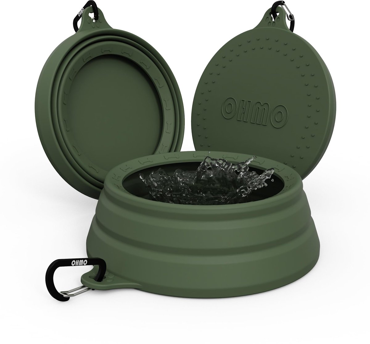 SnelShoppen - Morsbestendige Opvouwbare Hond Waterbak 1L - Draagbare Hondenkom voor Auto - Geen Spatten - Ideaal voor Roadtrips, Camping, Reizen met H