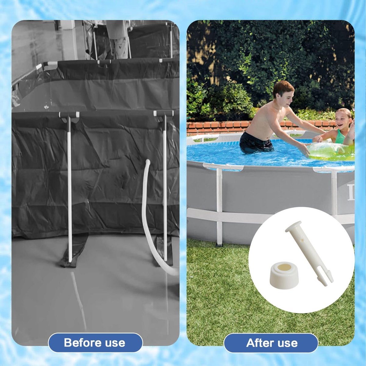 Set van 10 Vervangbare Plastic Pool Joint Pins voor Frame en Zwembad, Ideaal voor Intex en Zwembadonderhoud, 5 cm lang
