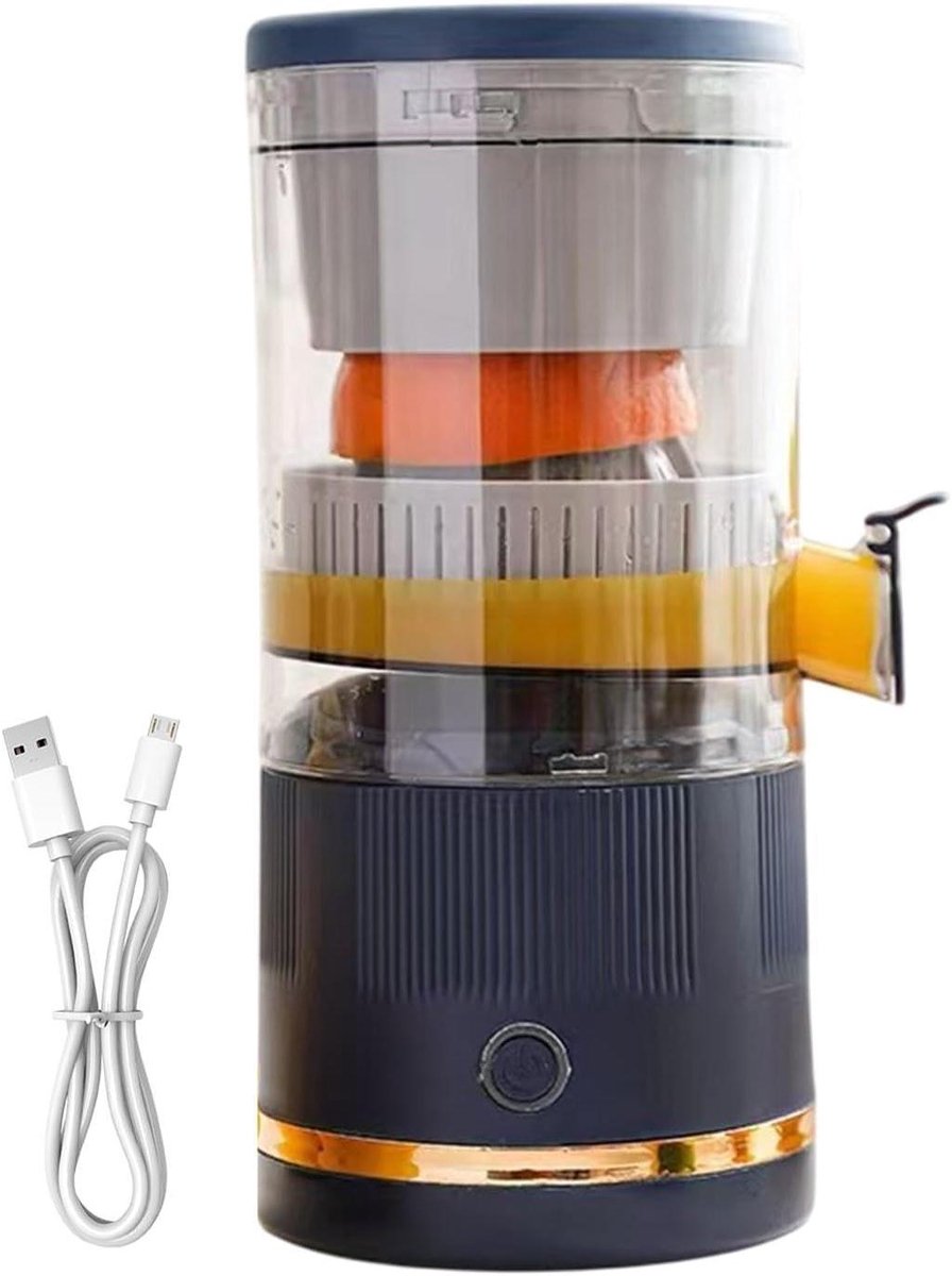 Elektrische Citruspers - Sapcentrifuge - Vers Sap Maken - Automatische Pulp Scheiding - 23.7 cm Hoog - Blauw